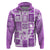 Hawaii Christmas Retro Patchwork Hoodie Violet LT7 Pullover Hoodie Violet - Polynesian Pride