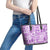 Hawaii Christmas Retro Patchwork Leather Tote Bag Violet LT7 - Polynesian Pride