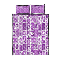 Hawaii Christmas Retro Patchwork Quilt Bed Set Violet LT7 Violet - Polynesian Pride