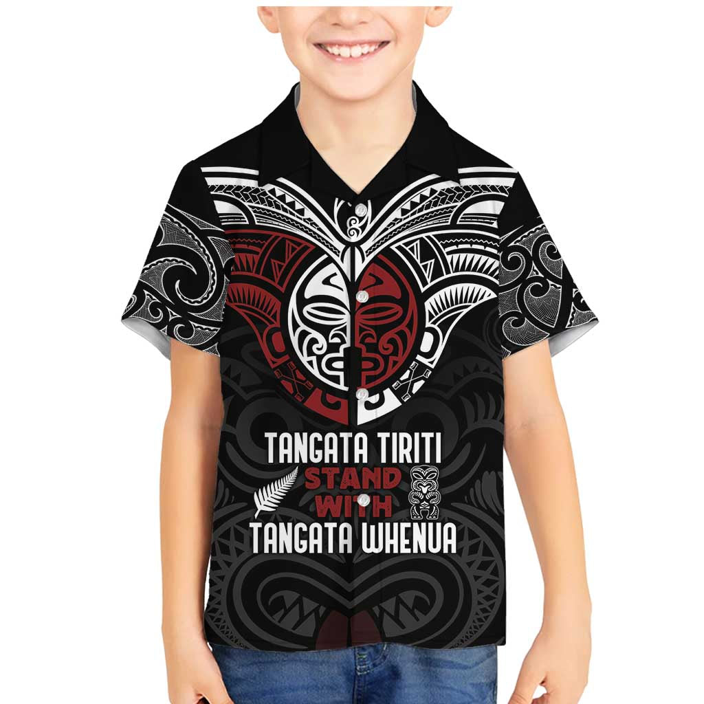 Maori Hongi Toitu Te Tiriti Family Matching Mermaid Dress and Hawaiian Shirt Tangata Tiriti Stand With Tangata Whenua