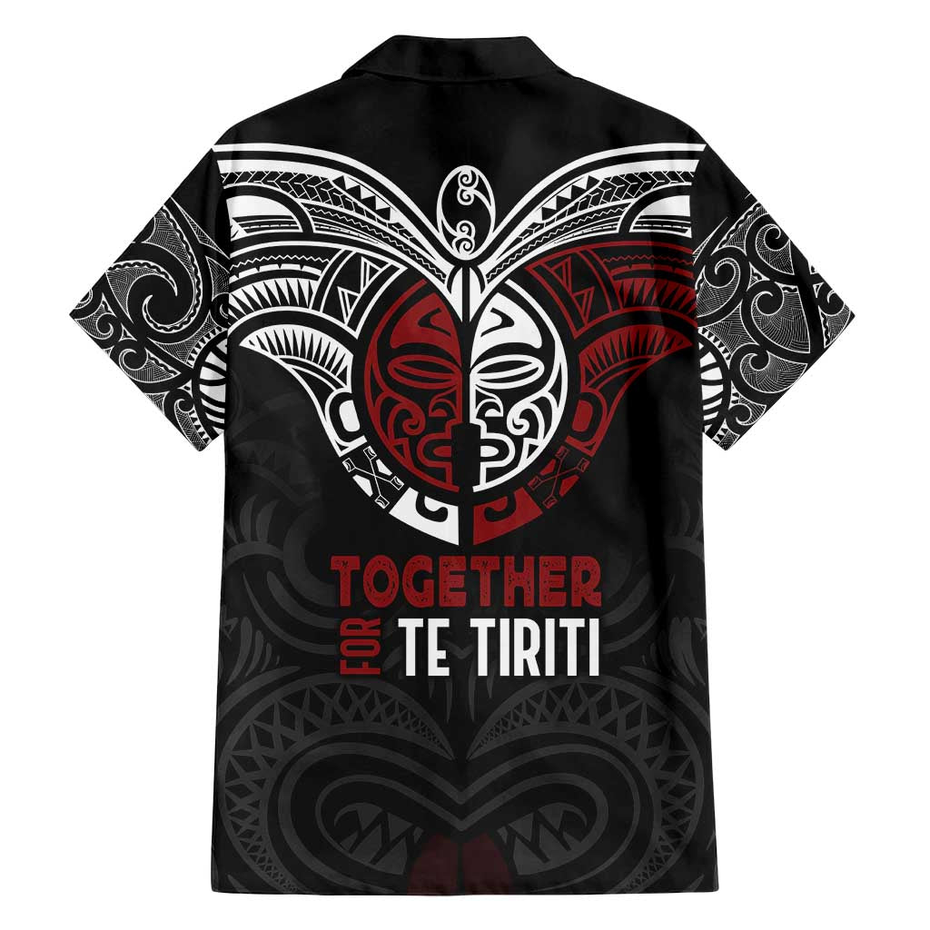 Maori Hongi Toitu Te Tiriti Family Matching Tank Maxi Dress and Hawaiian Shirt Tangata Tiriti Stand With Tangata Whenua
