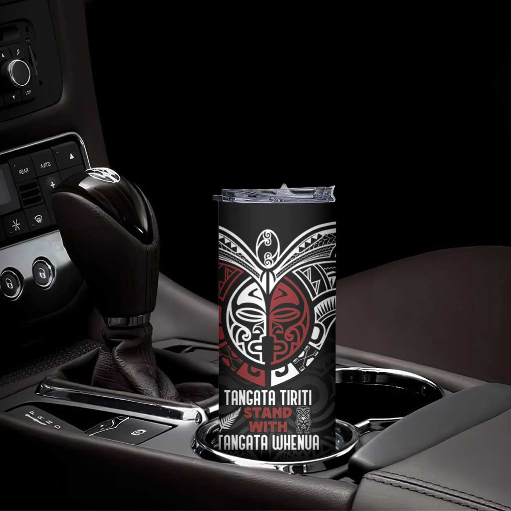 Maori Hongi Toitu Te Tiriti Skinny Tumbler Tangata Tiriti Stand With Tangata Whenua