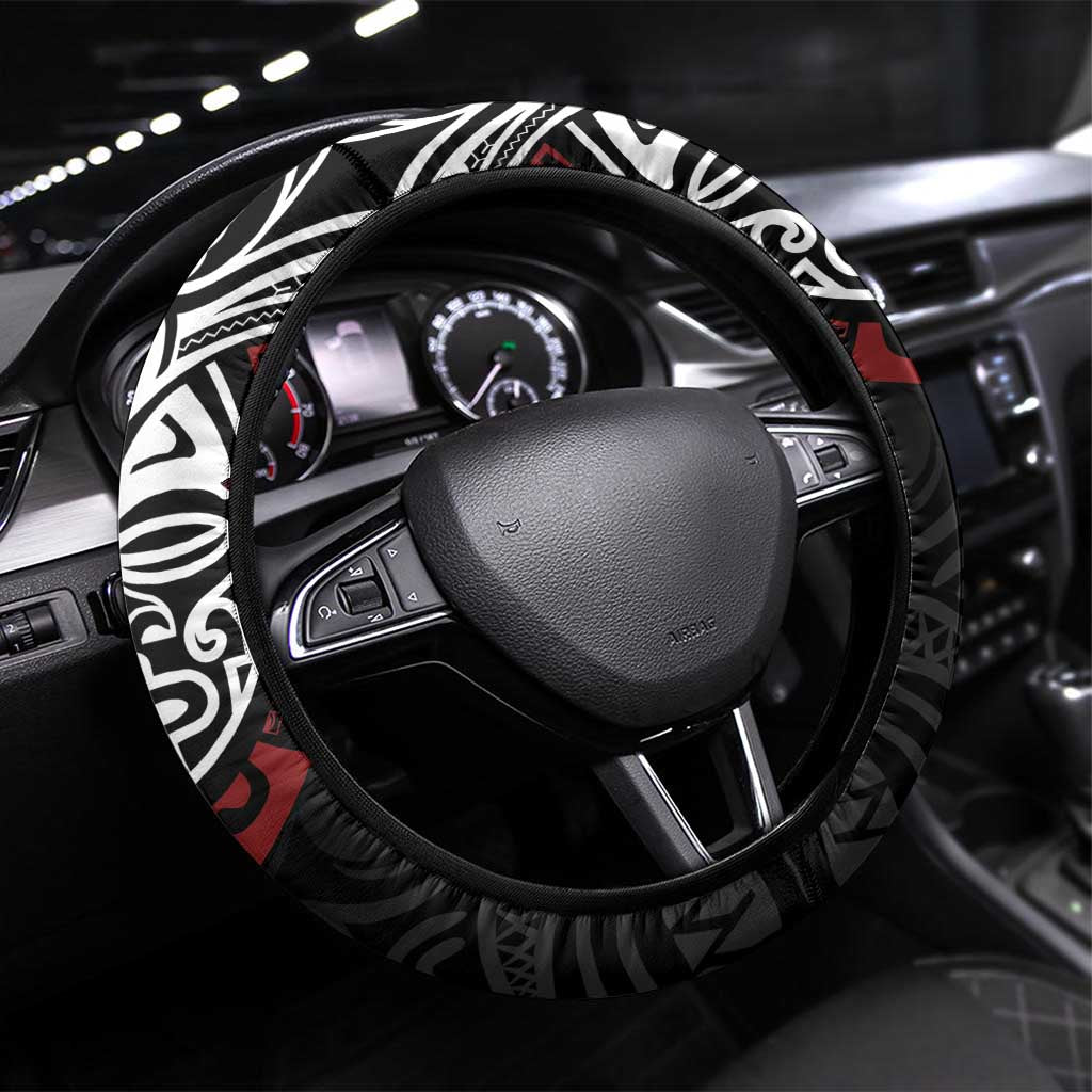 Maori Hongi Toitu Te Tiriti Steering Wheel Cover Tangata Tiriti Stand With Tangata Whenua