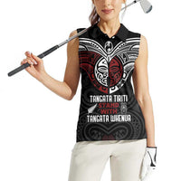 Maori Hongi Toitu Te Tiriti Women Sleeveless Polo Shirt Tangata Tiriti Stand With Tangata Whenua