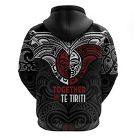 Maori Hongi Toitu Te Tiriti Zip Hoodie Tangata Tiriti Stand With Tangata Whenua LT7 - Polynesian Pride