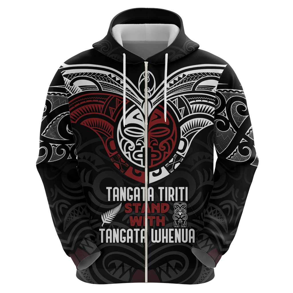Maori Hongi Toitu Te Tiriti Zip Hoodie Tangata Tiriti Stand With Tangata Whenua LT7 - Polynesian Pride
