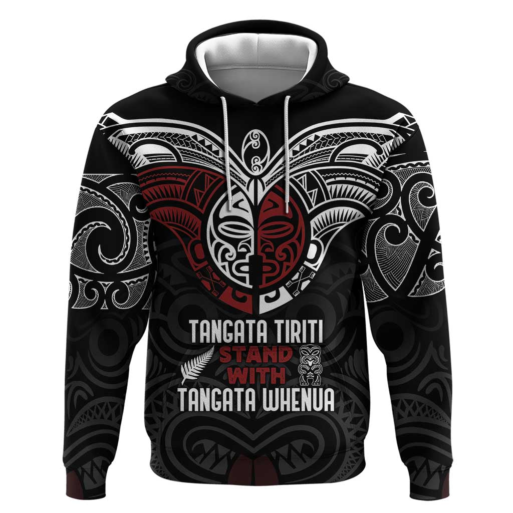 Maori Hongi Toitu Te Tiriti Zip Hoodie Tangata Tiriti Stand With Tangata Whenua LT7 Pullover Hoodie Black - Polynesian Pride