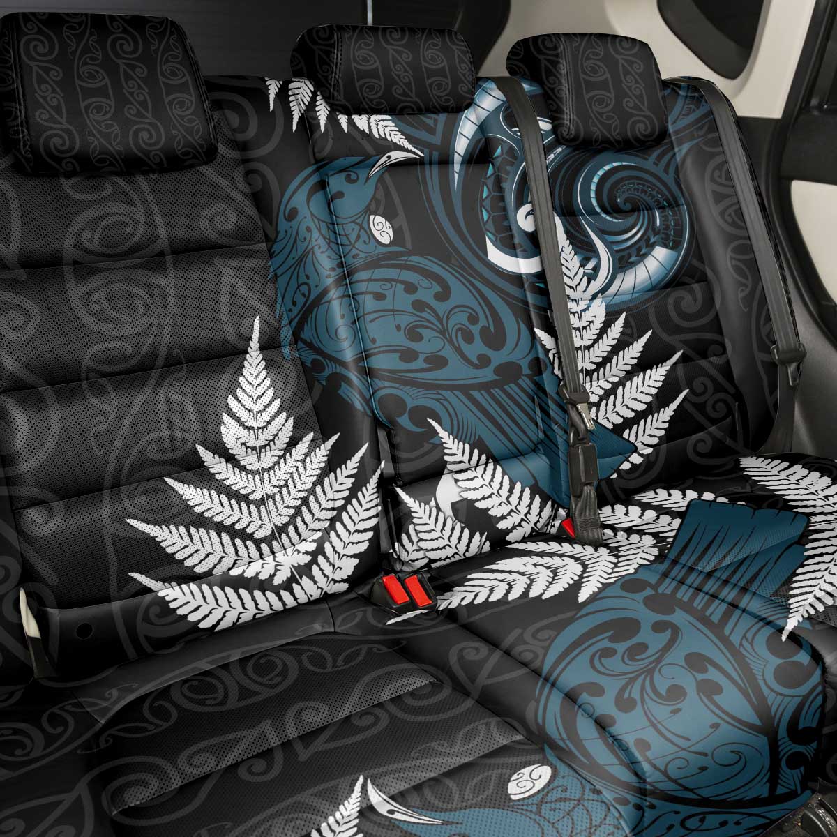 New Zealand Tui Bird Back Car Seat Cover Maori Kowhaiwhai