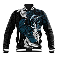 New Zealand Tui Bird Baseball Jacket Maori Kowhaiwhai