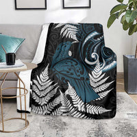 New Zealand Tui Bird Blanket Maori Kowhaiwhai