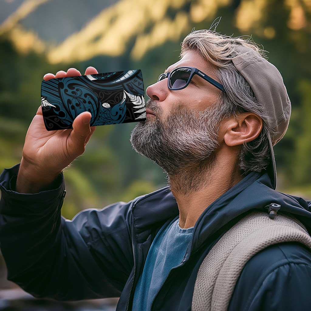New Zealand Tui Bird 4 in 1 Can Cooler Tumbler Maori Kowhaiwhai