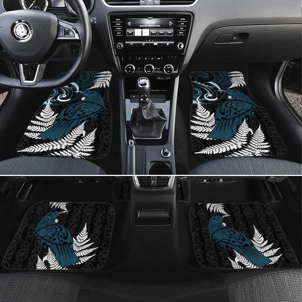 New Zealand Tui Bird Car Mats Maori Kowhaiwhai