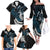 New Zealand Tui Bird Family Matching Off The Shoulder Long Sleeve Dress and Hawaiian Shirt Maori Kowhaiwhai