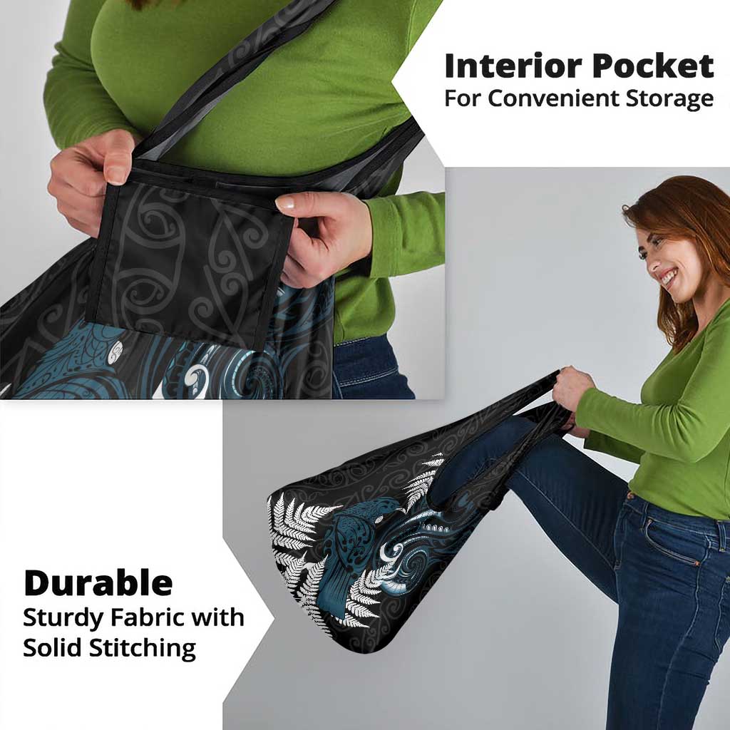 New Zealand Tui Bird Grocery Bag Maori Kowhaiwhai