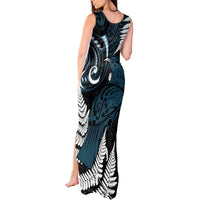 New Zealand Tui Bird Tank Maxi Dress Maori Kowhaiwhai