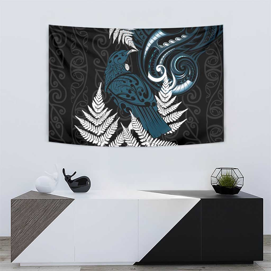 New Zealand Tui Bird Tapestry Maori Kowhaiwhai