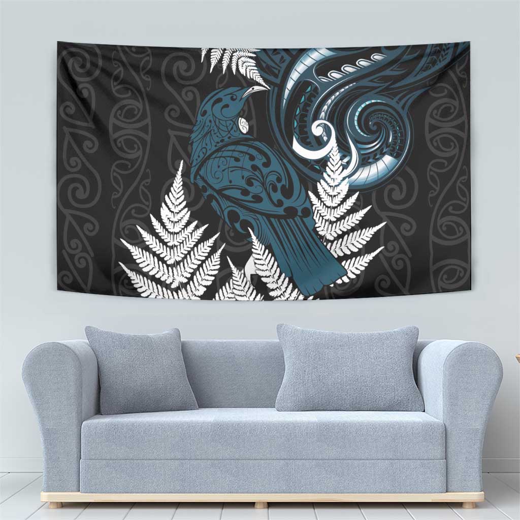New Zealand Tui Bird Tapestry Maori Kowhaiwhai