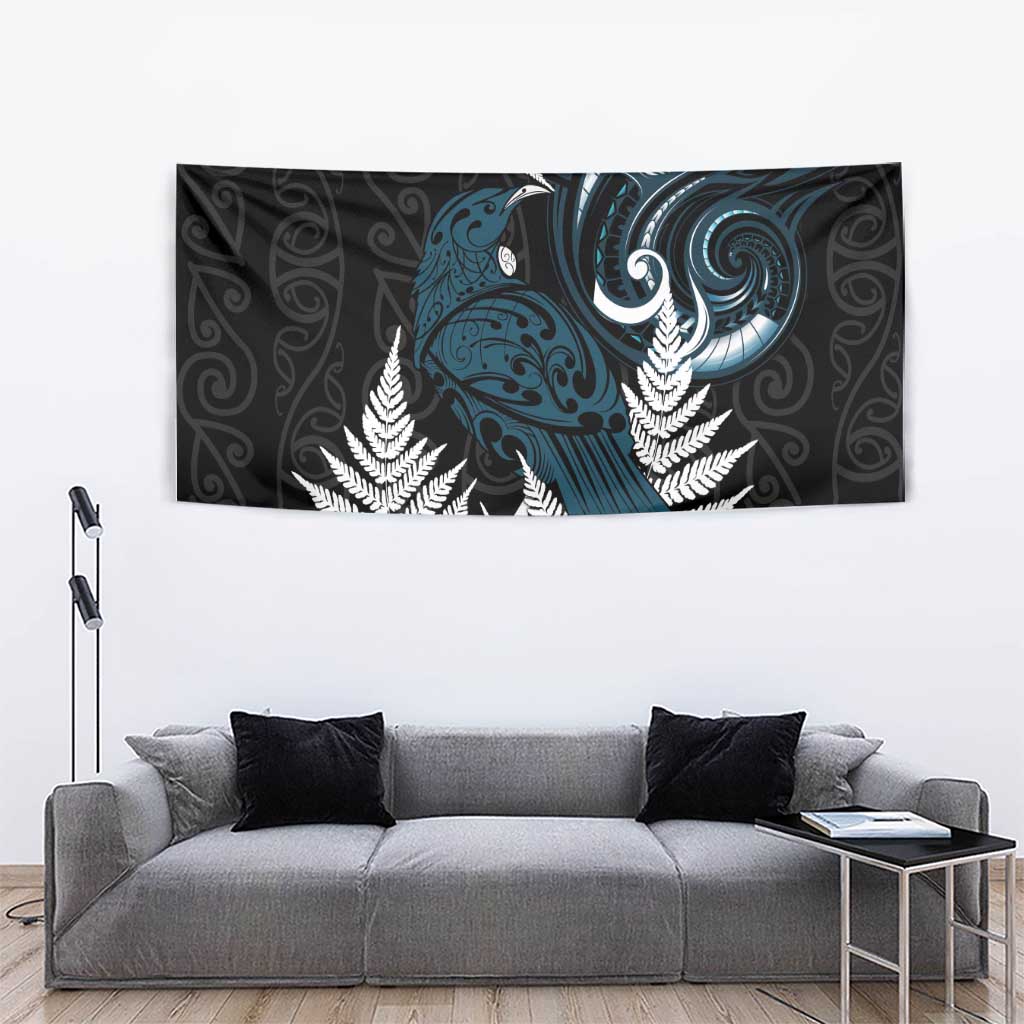 New Zealand Tui Bird Tapestry Maori Kowhaiwhai