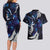 New Zealand Maori Matariki Couples Matching Long Sleeve Bodycon Dress and Hawaiian Shirt Tui Bird Galaxy