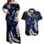 New Zealand Maori Matariki Couples Matching Off Shoulder Maxi Dress and Hawaiian Shirt Tui Bird Galaxy