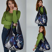 New Zealand Maori Matariki Grocery Bag Tui Bird Galaxy