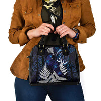 New Zealand Maori Matariki Shoulder Handbag Tui Bird Galaxy