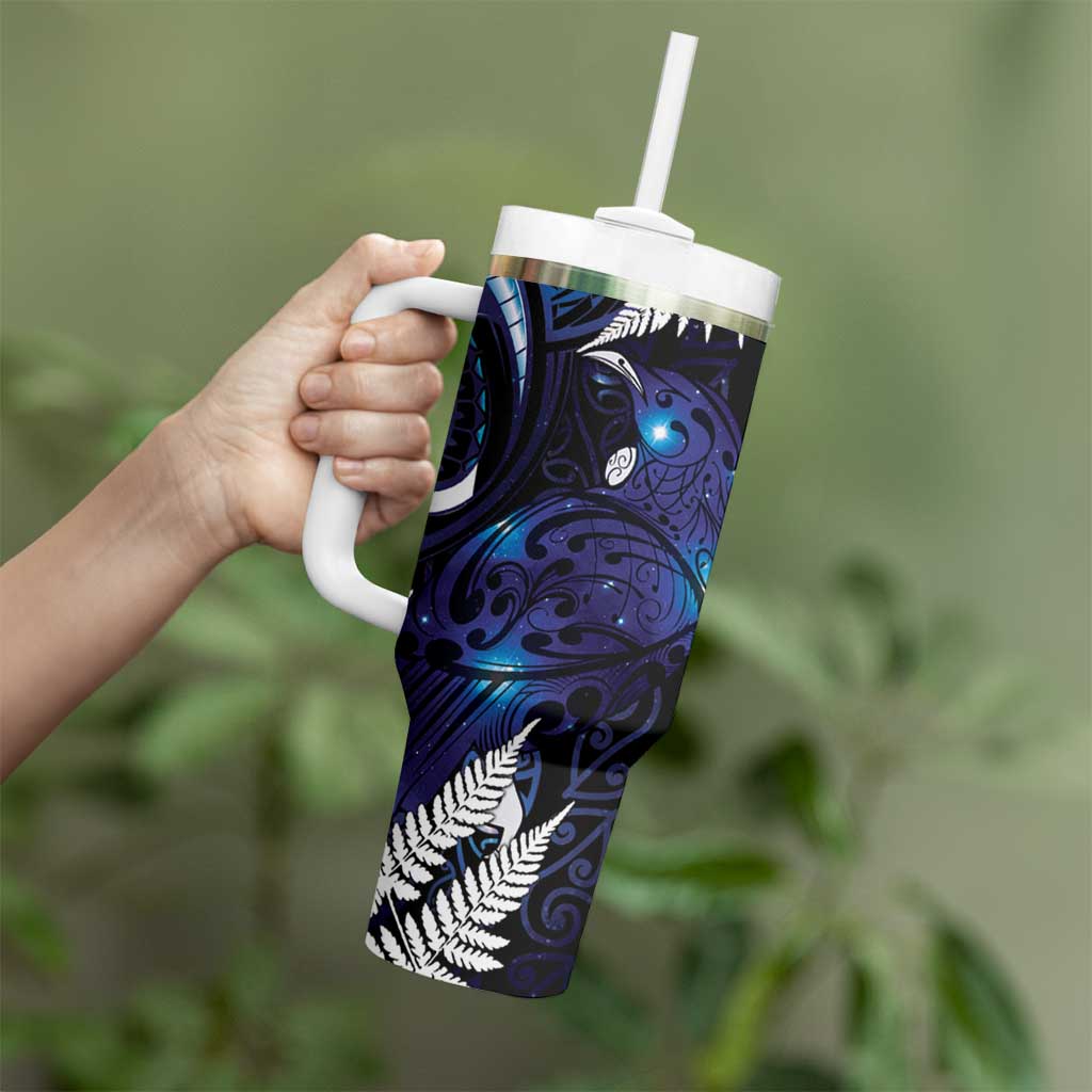 New Zealand Maori Matariki Tumbler With Handle Tui Bird Galaxy