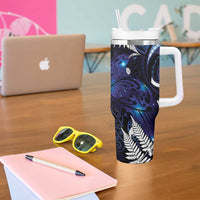 New Zealand Maori Matariki Tumbler With Handle Tui Bird Galaxy