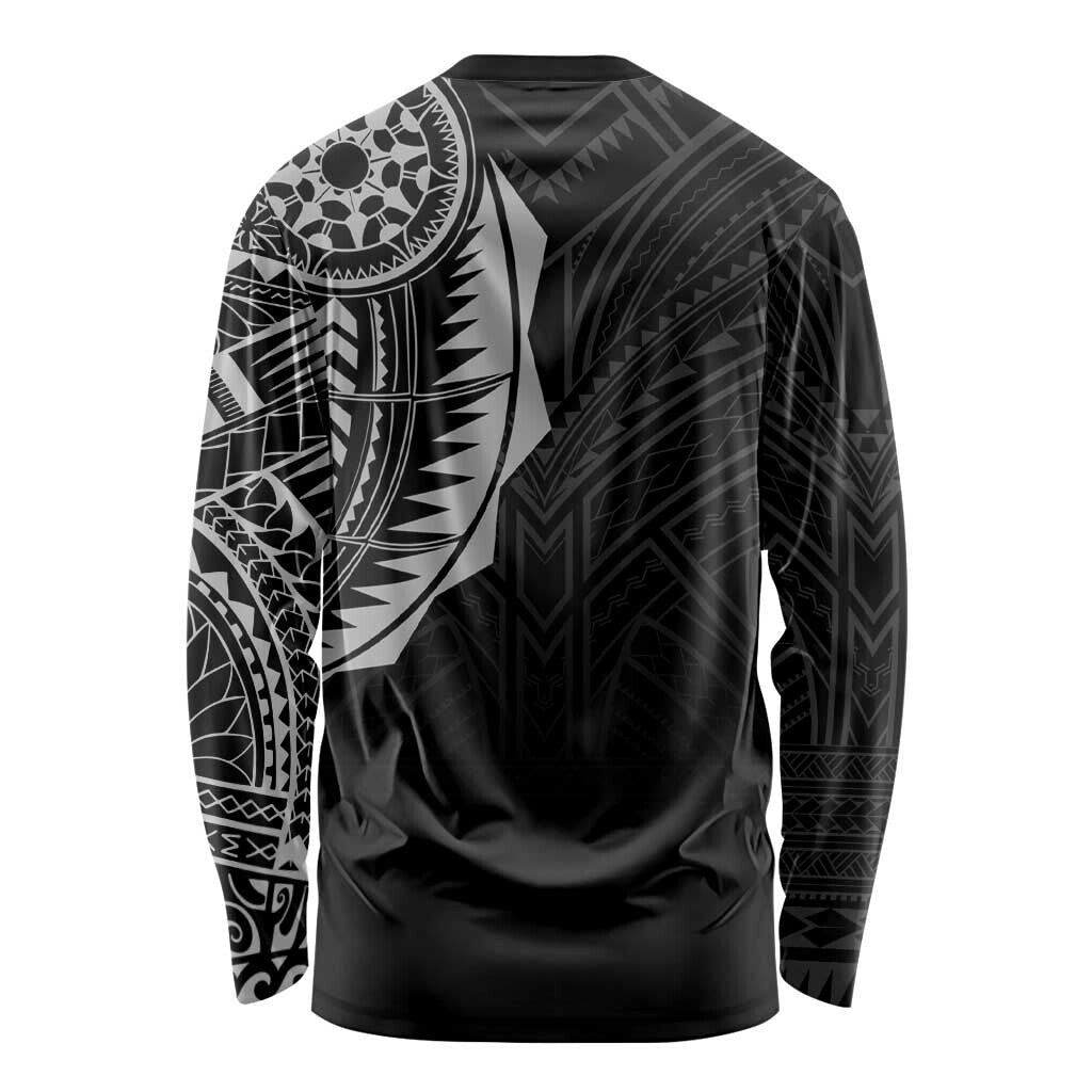 Polynesian Full Sleeve Tattoo Long Sleeves Shirt Silver Vibes LT7