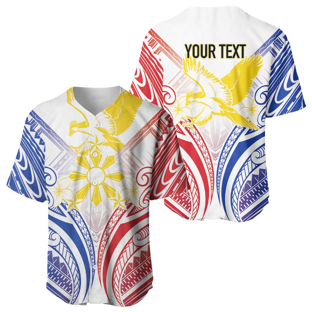Philippines Tribal Sun Personalized Baseball Jersey Hunting Eagle