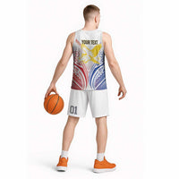 Philippines Tribal Sun Personalized Basketball Jersey Hunting Eagle