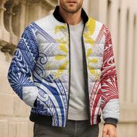 Philippines Tribal Sun Personalized Bomber Puffer Jacket Hunting Eagle