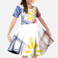 Philippines Tribal Sun Personalized Family Matching Summer Maxi Dress and Hawaiian Shirt Hunting Eagle