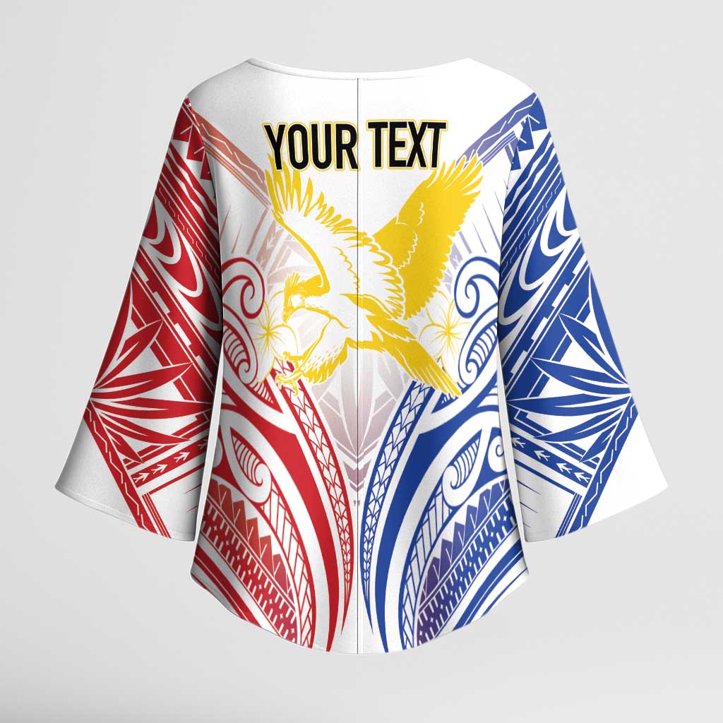 Philippines Tribal Sun Personalized Kimono Sleeve Blouse Hunting Eagle
