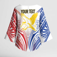Philippines Tribal Sun Personalized Kimono Sleeve Blouse Hunting Eagle