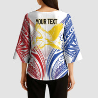 Philippines Tribal Sun Personalized Kimono Sleeve Blouse Hunting Eagle