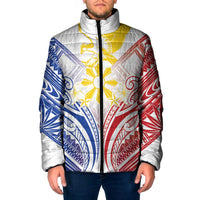 Philippines Tribal Sun Personalized Padded Jacket Hunting Eagle