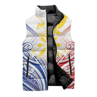 Philippines Tribal Sun Personalized Sleeveless Puffer Jacket Hunting Eagle