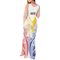 Philippines Tribal Sun Personalized Tank Maxi Dress Hunting Eagle