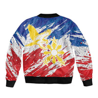 Personalized Filipino Sun and Stars Bomber Jacket Grunge Vibes