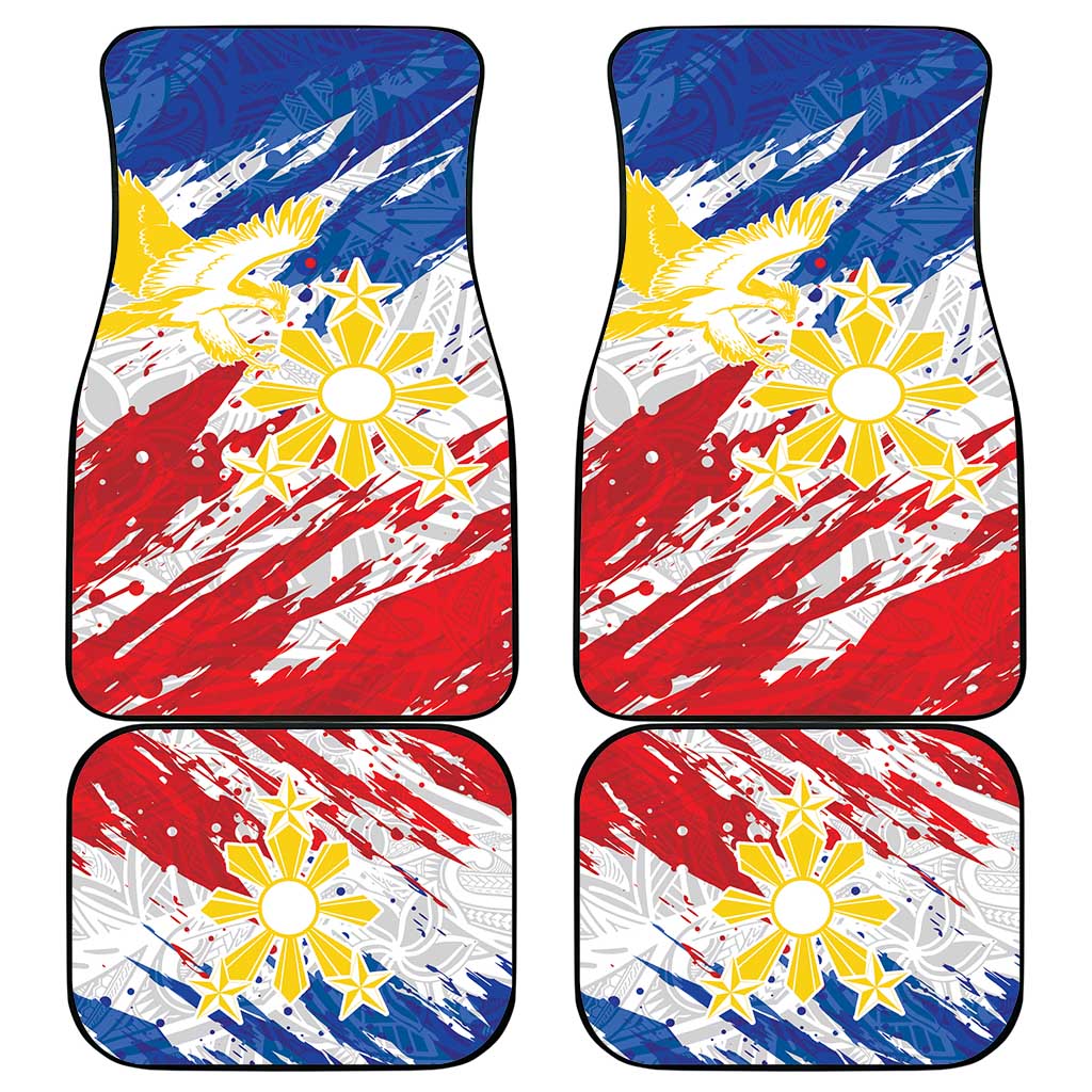 Filipino Sun and Stars Car Mats Grunge Vibes