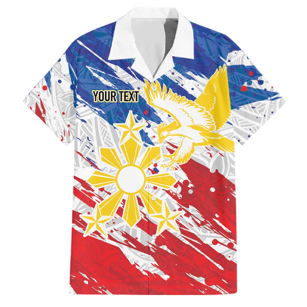 Personalized Filipino Sun and Stars Family Matching Off Shoulder Short Dress and Hawaiian Shirt Grunge Vibes LT7 Dad's Shirt - Short Sleeve White - Polynesian Pride