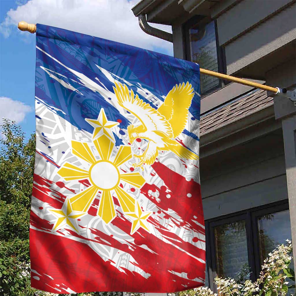 Filipino Sun and Stars Garden Flag Grunge Vibes