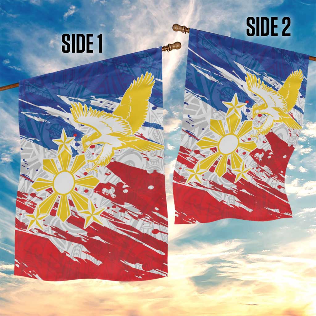 Filipino Sun and Stars Garden Flag Grunge Vibes