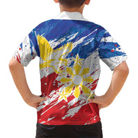 Personalized Filipino Sun and Stars Kid Hawaiian Shirt Grunge Vibes