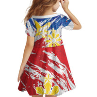 Personalized Filipino Sun and Stars Kid Short Sleeve Dress Grunge Vibes