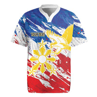Personalized Filipino Sun and Stars Rugby Jersey Grunge Vibes