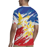 Personalized Filipino Sun and Stars Rugby Jersey Grunge Vibes