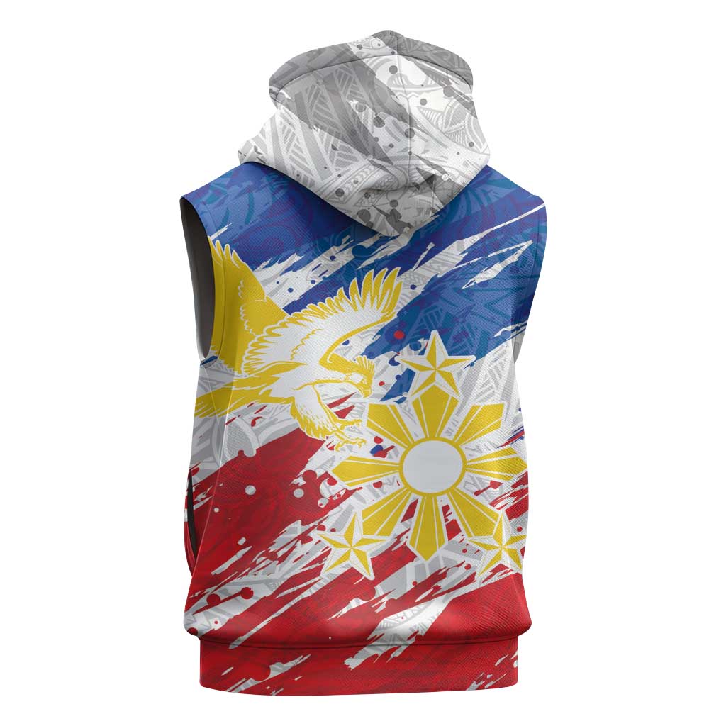 Personalized Filipino Sun and Stars Sleeveless Hoodie Grunge Vibes