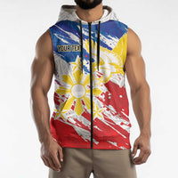 Personalized Filipino Sun and Stars Sleeveless Zip Hoodie Grunge Vibes